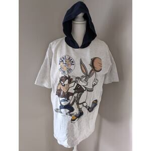 Vintage Notre Dame Looney Tunes Tee Lg Bugs Bunny Taz Basketball NCAA 90s USA